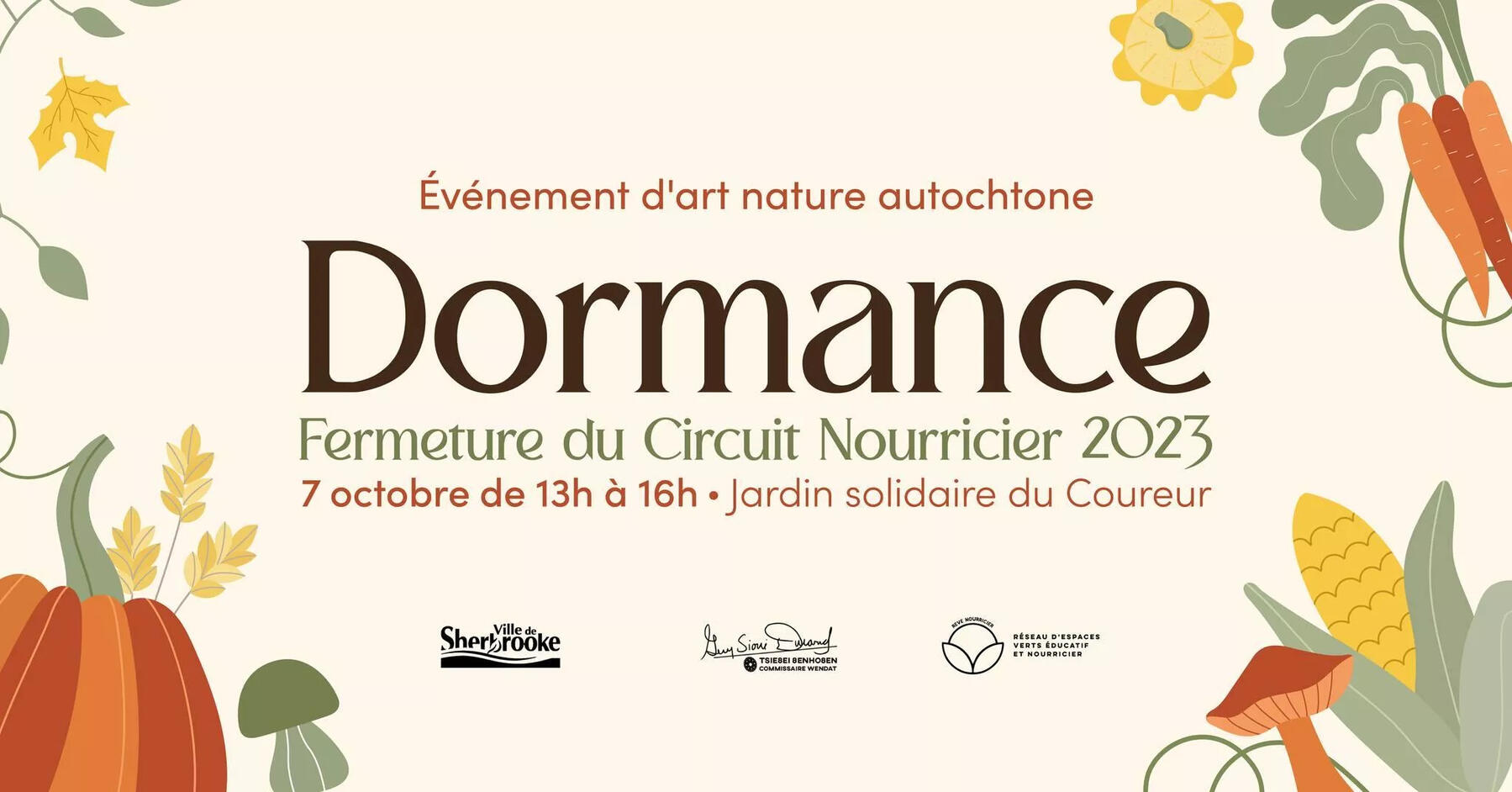 Évènement d'art nature autochtone Dormance, Sherbrooke, 2023 Un voyage fraternel pour réparer l'histoire